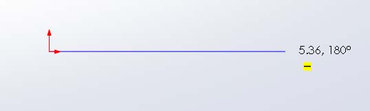 علامت افقی بودن خط در اسکچ سالیدورک